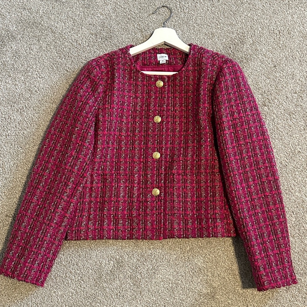 J Crew Factory Tweed Jacket sz8